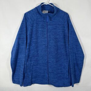 Mountain Warehouse Full Zip Fleece Jacket Mens Size XL Heathered Blue Pockets